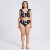 Plus Size High Waist Bikini Set - Jeanette