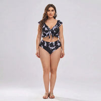 Plus Size High Waist Bikini Set - Jeanette