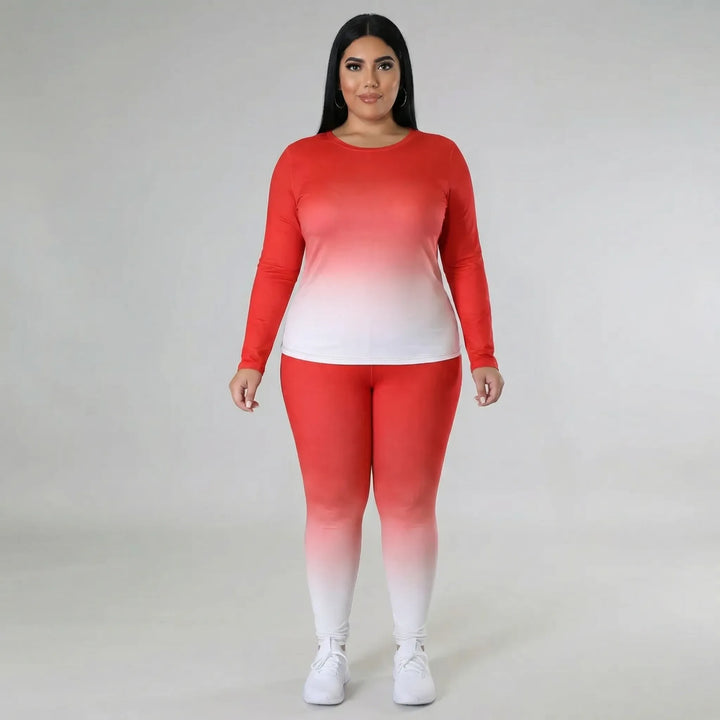 Plus Size Long Sleeve Lounge Suit - Lindsay