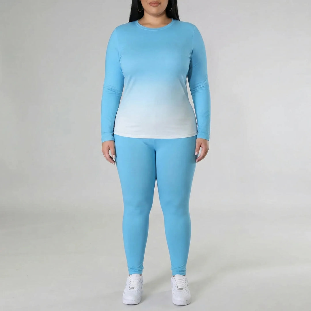 Plus Size Long Sleeve Lounge Suit - Lindsay
