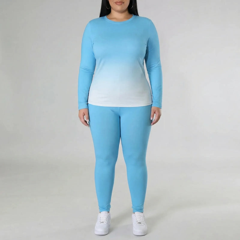 Plus Size Long Sleeve Lounge Suit - Lindsay