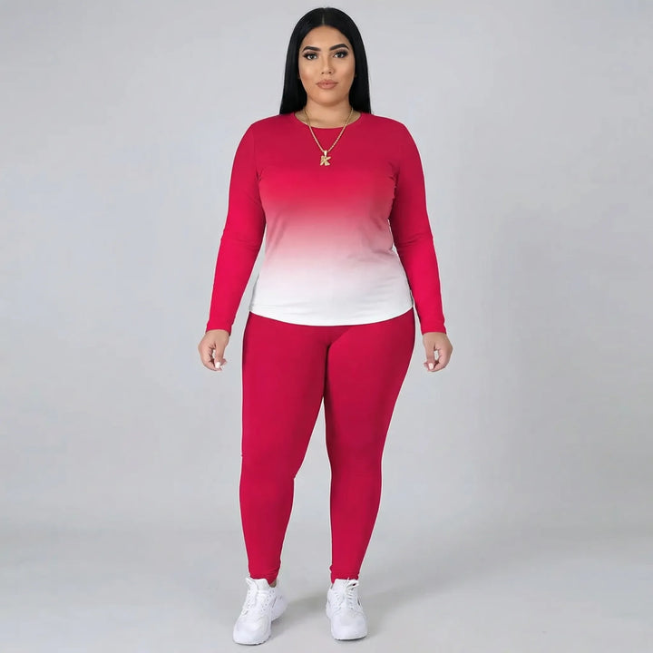 Plus Size Long Sleeve Lounge Suit - Lindsay