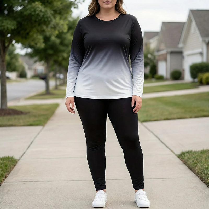 Plus Size Long Sleeve Lounge Suit - Lindsay
