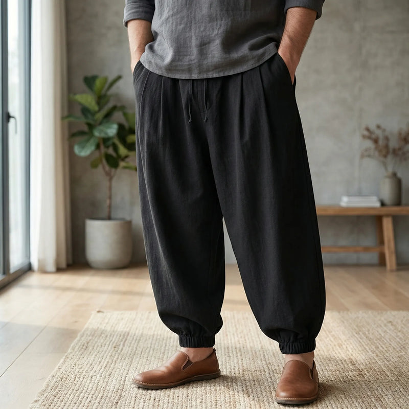 Plus Size Loose Harem-Style Trouser - Leon