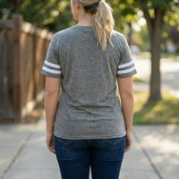 Plus Size Loose V-Neck Tee - Lorraine