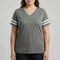 Plus Size Loose V-Neck Tee - Lorraine