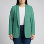 Plus Size Open-Front Lapel Blazer - Louise