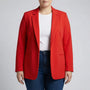 Plus Size Open-Front Lapel Blazer - Louise