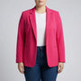 Plus Size Open-Front Lapel Blazer - Louise