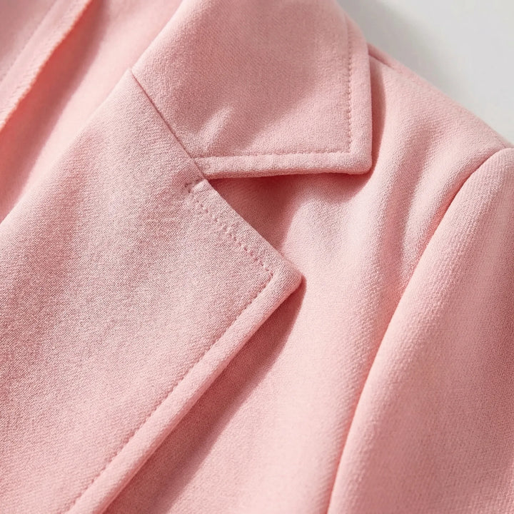 Plus Size Open-Front Lapel Blazer - Louise