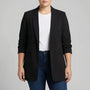 Plus Size Open-Front Lapel Blazer - Louise