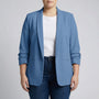 Plus Size Open-Front Lapel Blazer - Louise