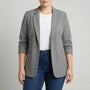 Plus Size Open-Front Lapel Blazer - Louise