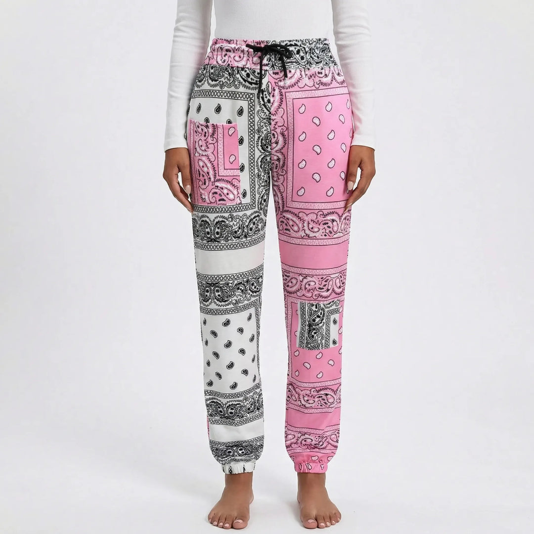 Plus Size Paisley Print Jogger Pants - Laverne