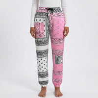 Plus Size Paisley Print Jogger Pants - Laverne