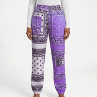 Plus Size Paisley Print Jogger Pants - Laverne