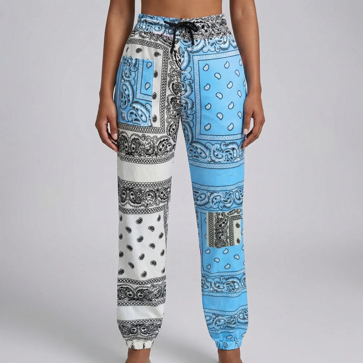 Plus Size Paisley Print Jogger Pants - Laverne