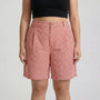 Plus Size Plaid Wide Leg Shorts - Denise