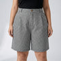 Plus Size Plaid Wide Leg Shorts - Denise