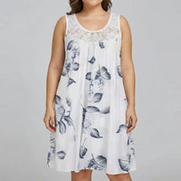 Plus Size Printed Beach Dress - Christie