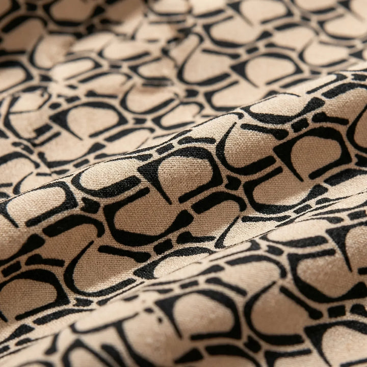 Plus Size Printed V-Neck Blouse - Denise