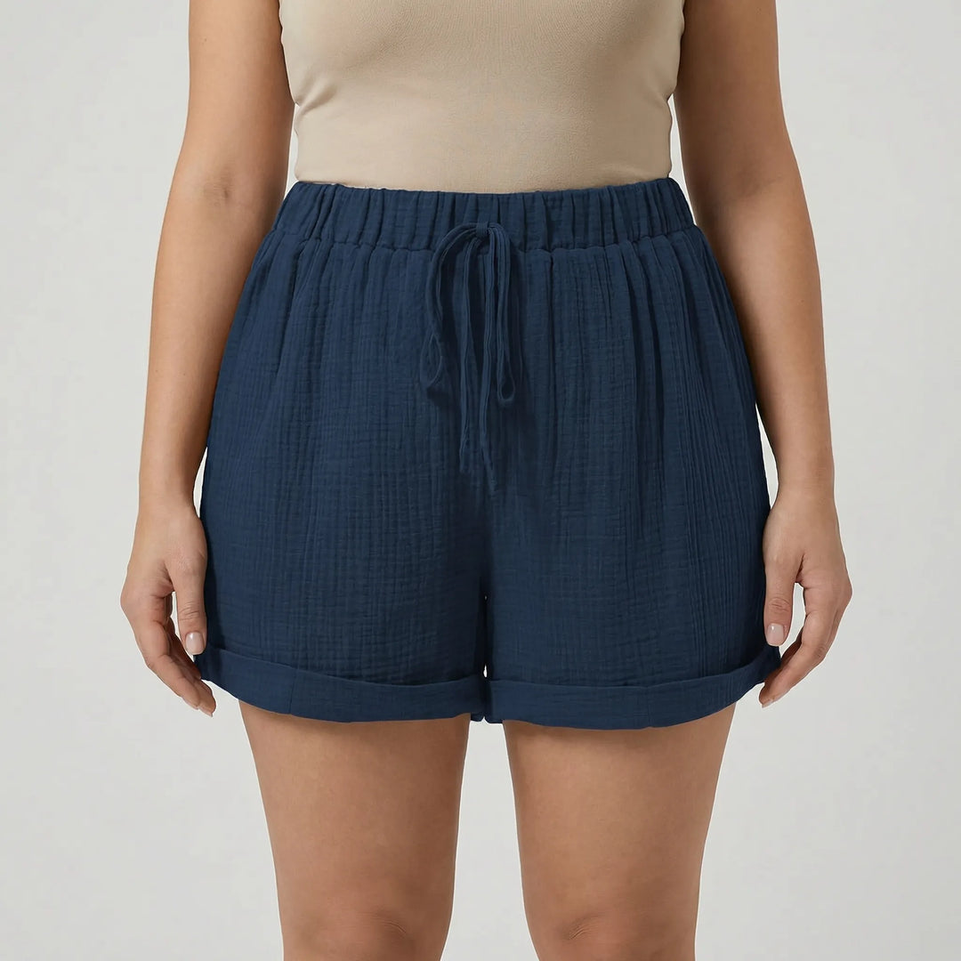 Plus Size Relaxed Fit Shorts - Amber