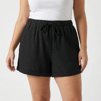 Plus Size Relaxed Fit Shorts - Amber
