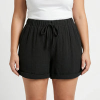 Plus Size Relaxed Fit Shorts - Amber