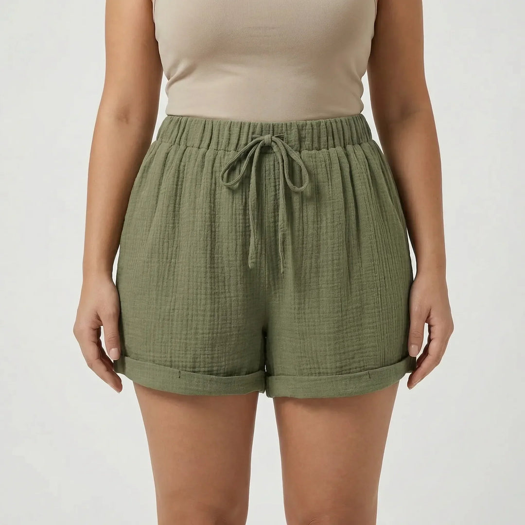 Plus Size Relaxed Fit Shorts - Amber
