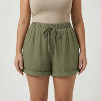 Plus Size Relaxed Fit Shorts - Amber