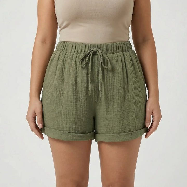 Plus Size Relaxed Fit Shorts - Amber