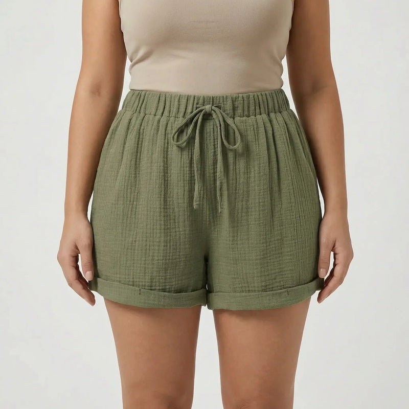 Plus Size Relaxed Fit Shorts - Amber