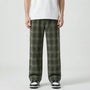 Plus Size Relaxed Plaid Pants - Domingo