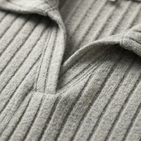Plus Size Ribbed Knit Long Sleeve Top - Charlotte