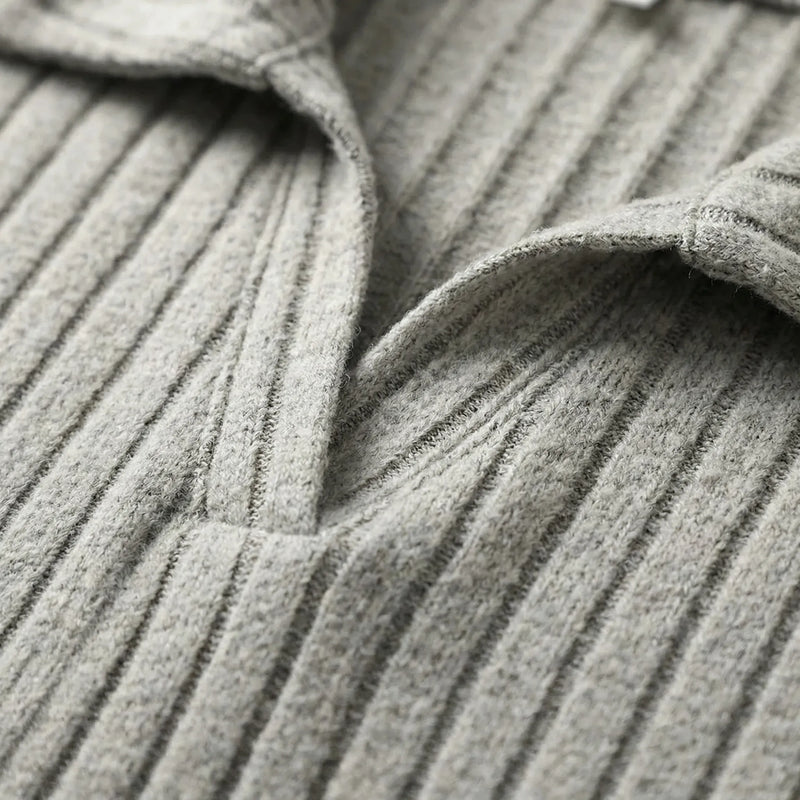 Plus Size Ribbed Knit Long Sleeve Top - Charlotte