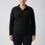 Plus Size Ribbed Knit Long Sleeve Top - Charlotte