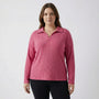 Plus Size Ribbed Knit Long Sleeve Top - Charlotte
