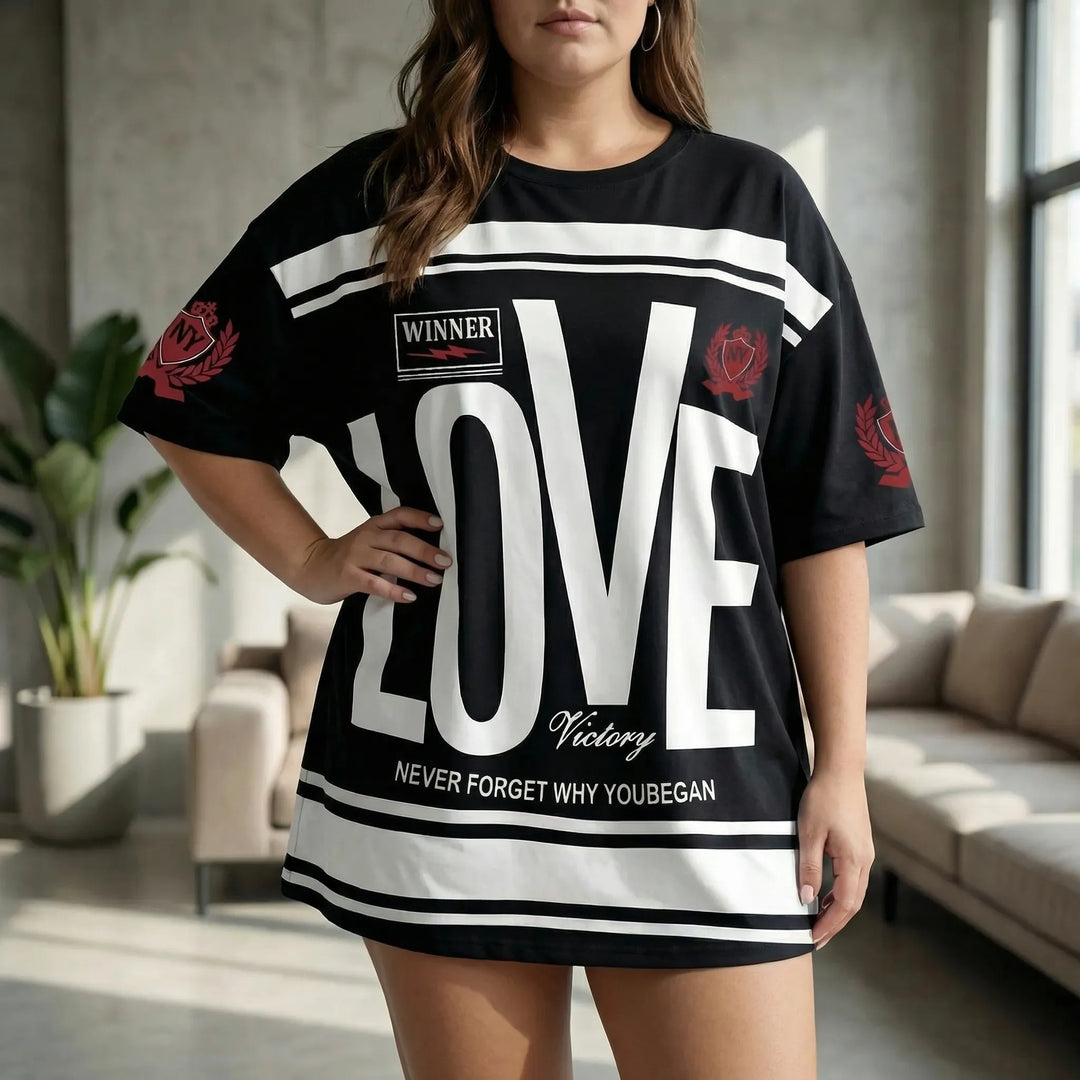 Plus Size Round Neck T-Shirt - Patricia