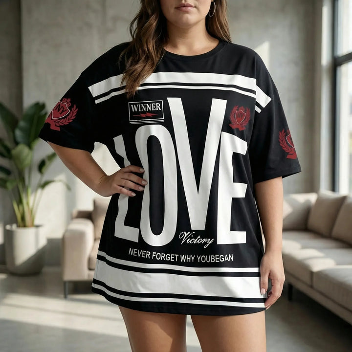 Plus Size Round Neck T-Shirt - Patricia