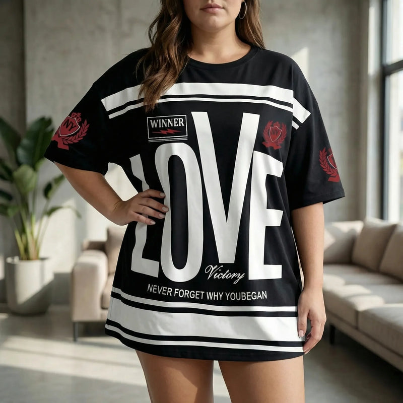 Plus Size Round Neck T-Shirt - Patricia