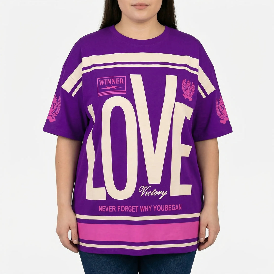 Plus Size Round Neck T-Shirt - Patricia