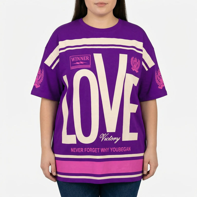 Plus Size Round Neck T-Shirt - Patricia