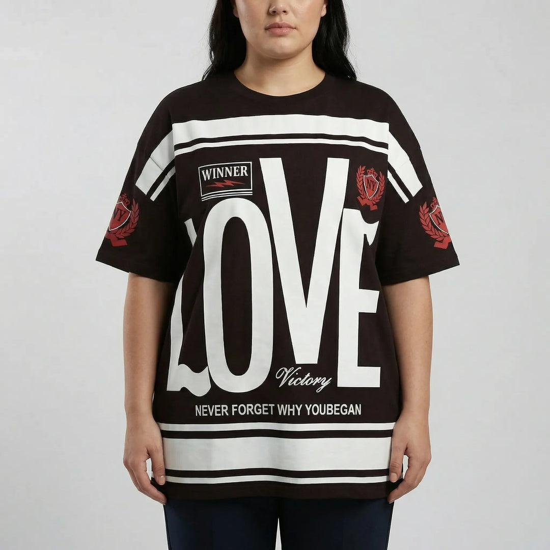 Plus Size Round Neck T-Shirt - Patricia