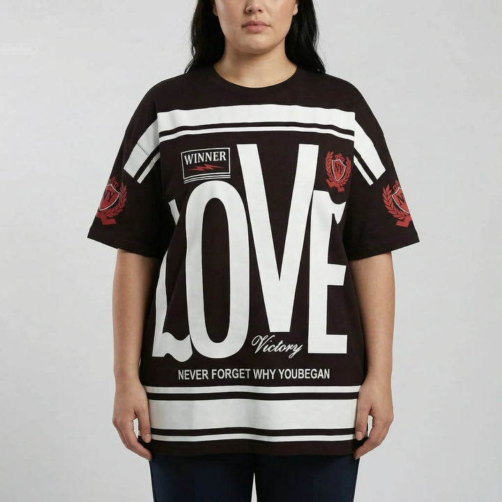 Plus Size Round Neck T-Shirt - Patricia