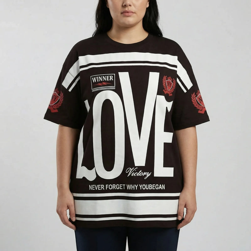 Plus Size Round Neck T-Shirt - Patricia