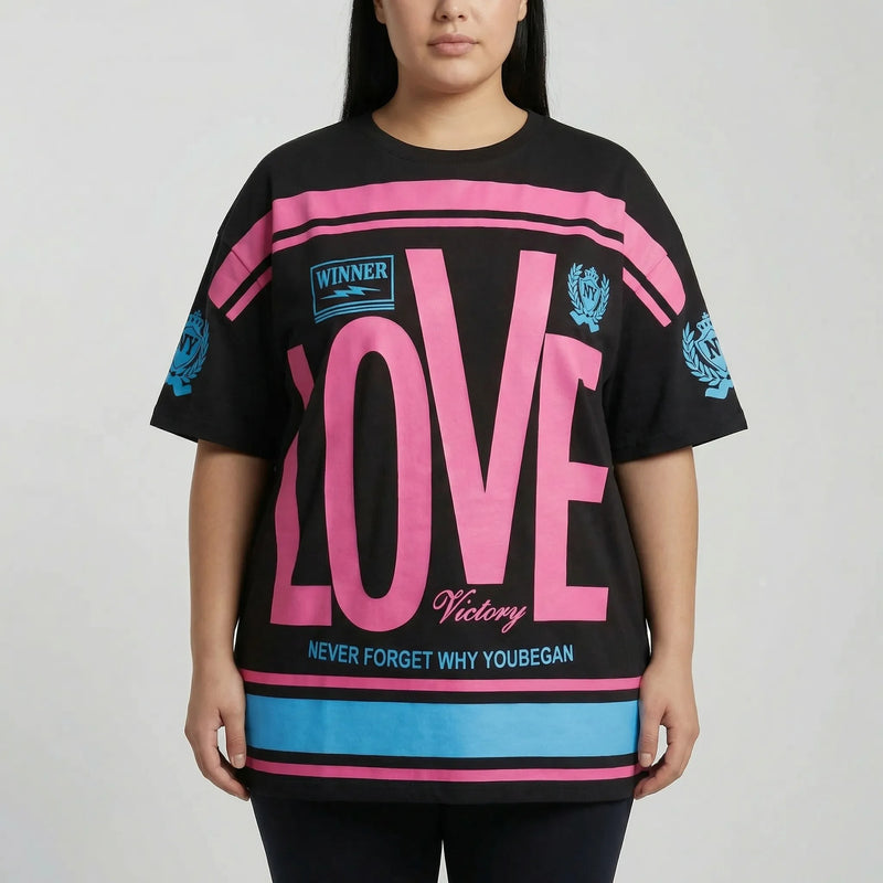 Plus Size Round Neck T-Shirt - Patricia