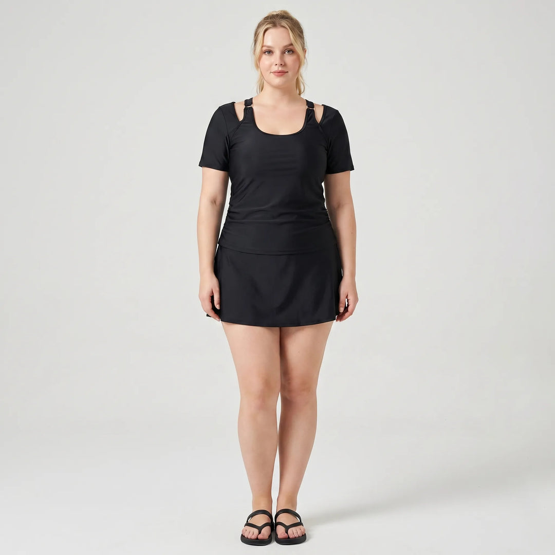 Plus Size Skirted Swimsuit Set - Sally