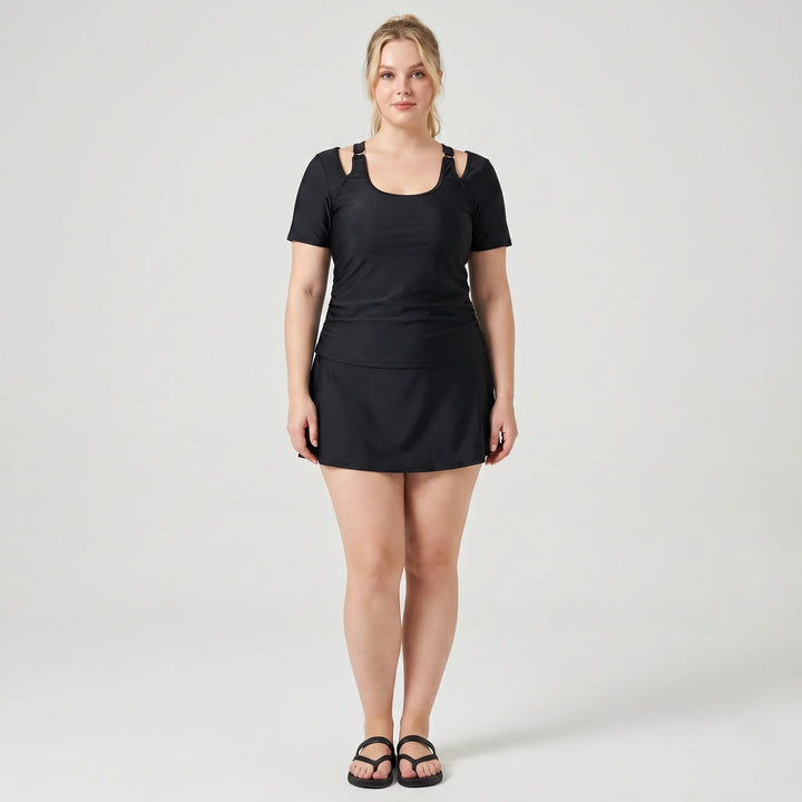 Plus Size Skirted Swimsuit Set - Sally