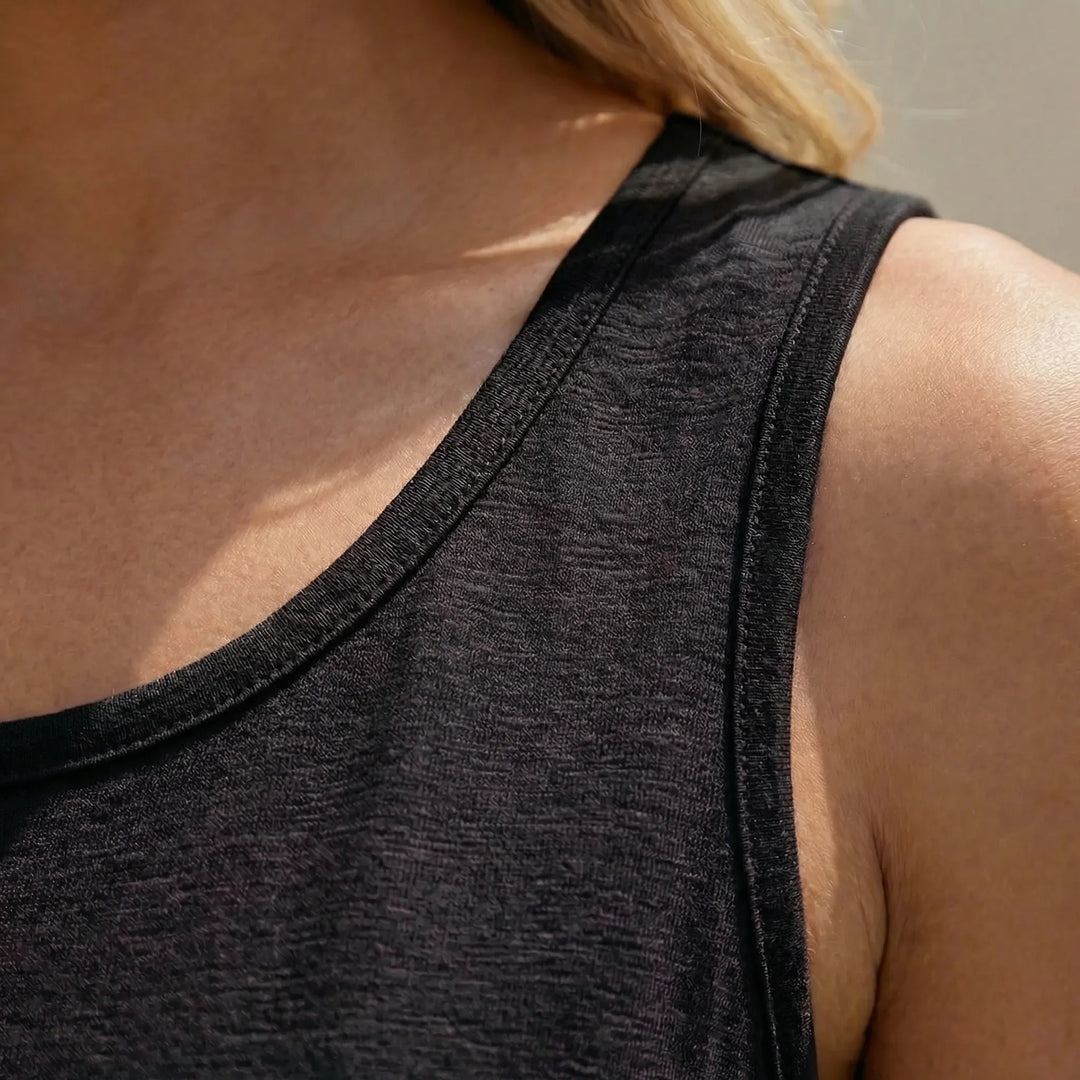 Plus Size Sleeveless U-Neck Tank Top - Lois