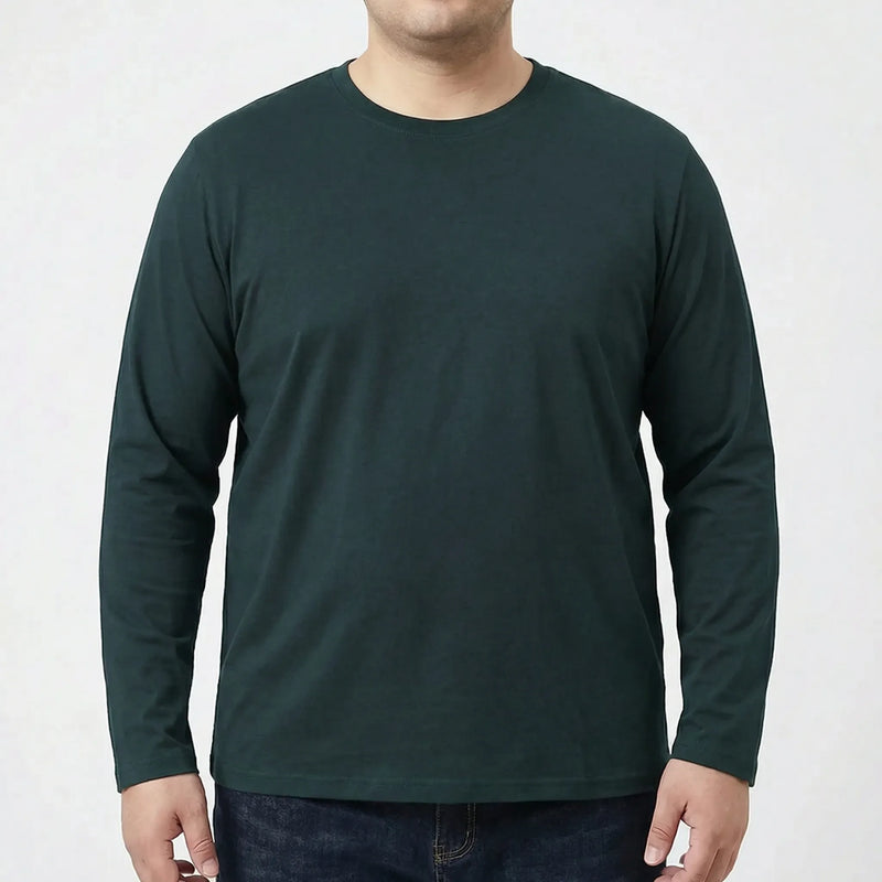 Plus Size Slim Fit Long Sleeve Tee For Men - Kurt
